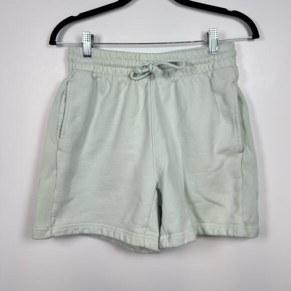 Aritzia Pants - Aritzia TNA Cozy Sweat Fleece Boyfriend 5” Mid Thigh Shorts Mint Size Small